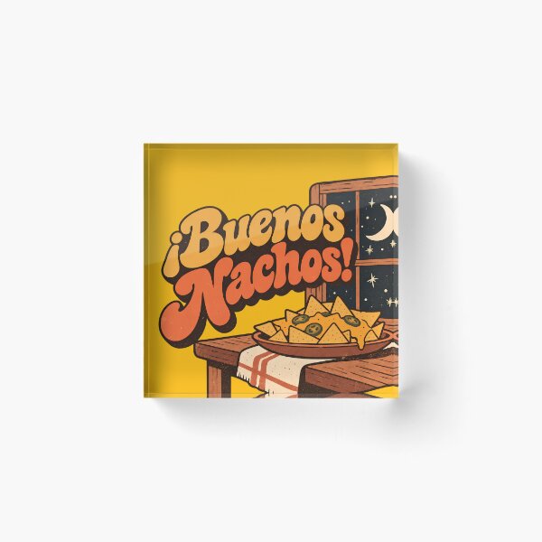 Item preview, ¡Buenos Nachos! – Funny Spanish Nacho Pun Retro Design designed and sold by Douglystuff.