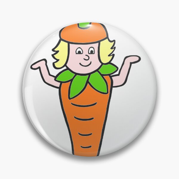 Item preview, fun cartoon carrot designed and sold by BeardedTree.