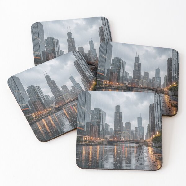 Item preview, After the Storm - Rainy Metropolitan Waterfront Art designed and sold by nhk999.