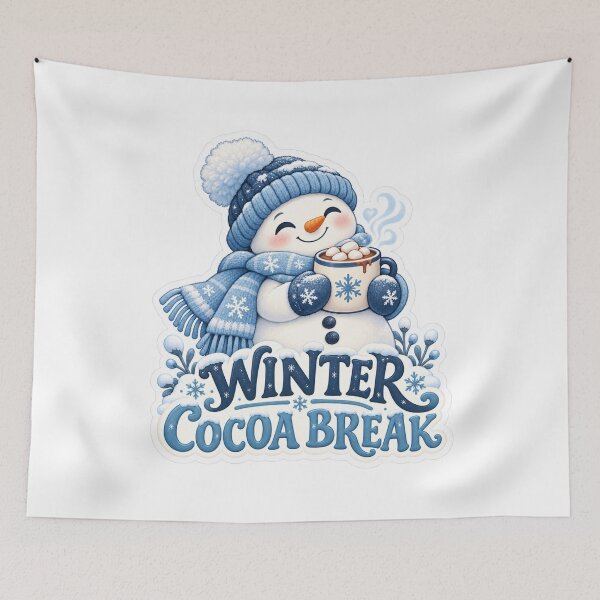 Item preview, Cute Snowman Winter Hot Cocoa Break designed and sold by lorand-designs.