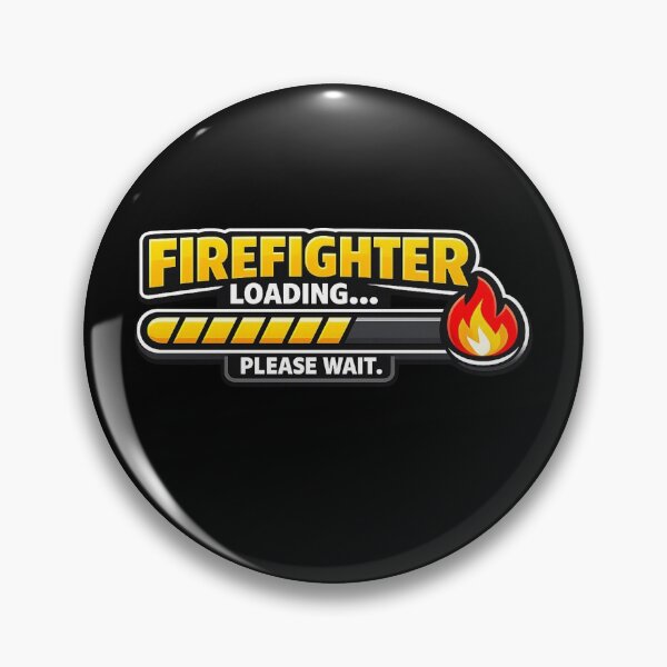Item preview, Firefighter Loading – Funny Firefighter Progress Bar Sticker designed and sold by Timeless Junction.
