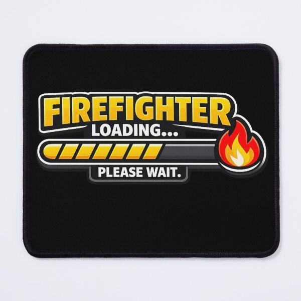 Item preview, Firefighter Loading – Funny Firefighter Progress Bar Sticker designed and sold by Timeless Junction.