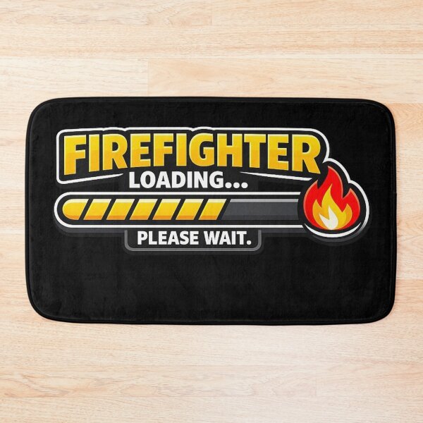 Item preview, Firefighter Loading – Funny Firefighter Progress Bar Sticker designed and sold by Timeless Junction.