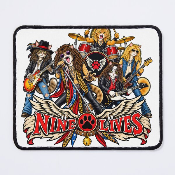 Item preview, Nine Lives — Aerosmith's Greatest Cats designed and sold by Bad-Decisions-Designs.