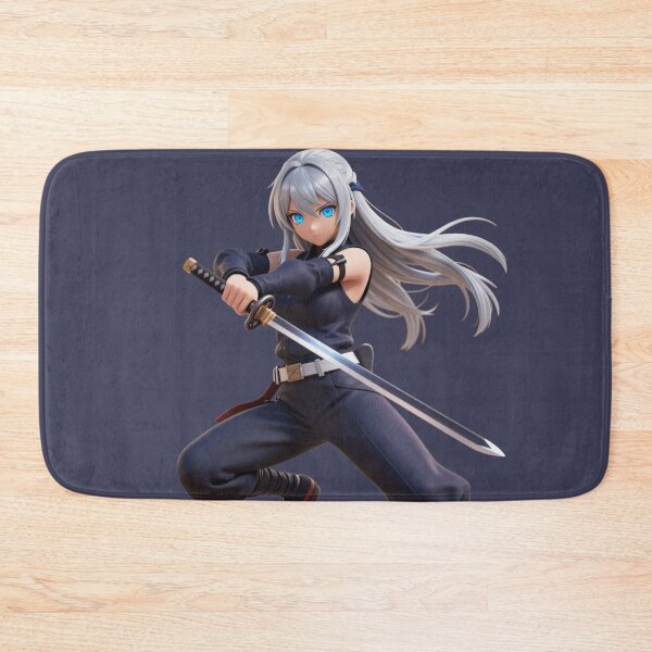 Item preview, Anime Swordswoman with Glowing Blue Eyes designed and sold by charmaroundyou.