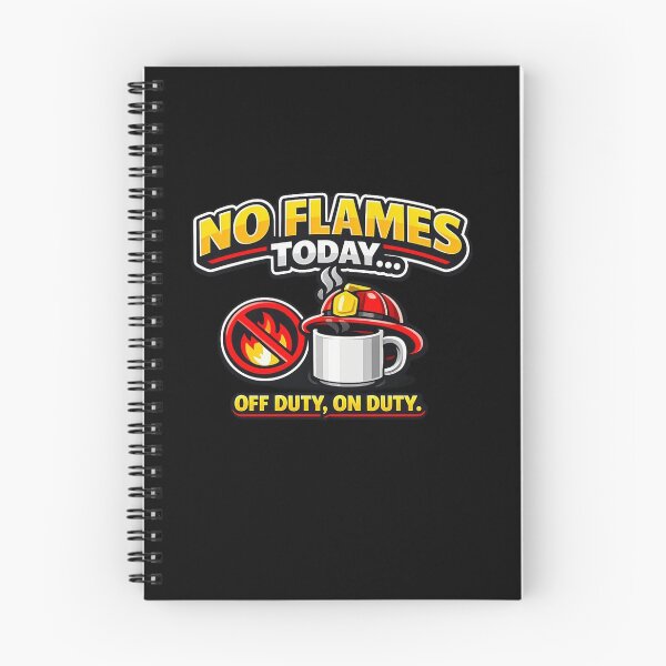 Item preview, No Flames Today – Funny Firefighter Coffee Break Sticker  designed and sold by Timeless Junction.