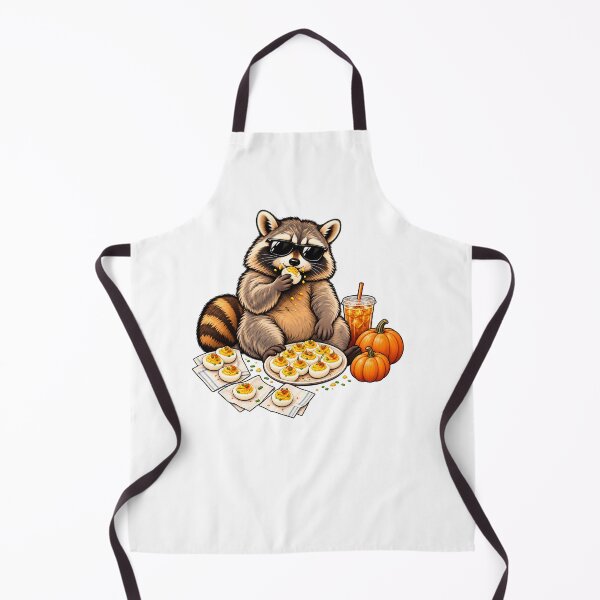 Item preview, Cool Raccoon Wearing Sunglasses Eating Deviled Eggs Fall Graphic designed and sold by CozyCubs-Art.