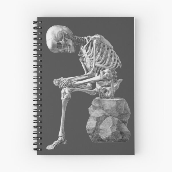 Item preview, Overthinking Skeleton - The Thinker Dark Humor designed and sold by ivonjar.