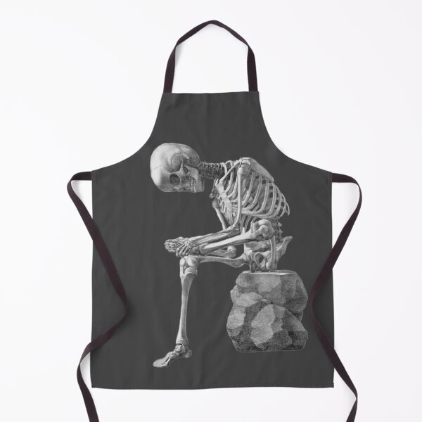 Item preview, Overthinking Skeleton - The Thinker Dark Humor designed and sold by ivonjar.