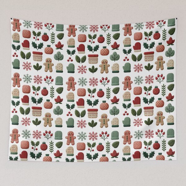 Item preview, Festive Embroidered Christmas Winter Patch Set designed and sold by colorful-white.