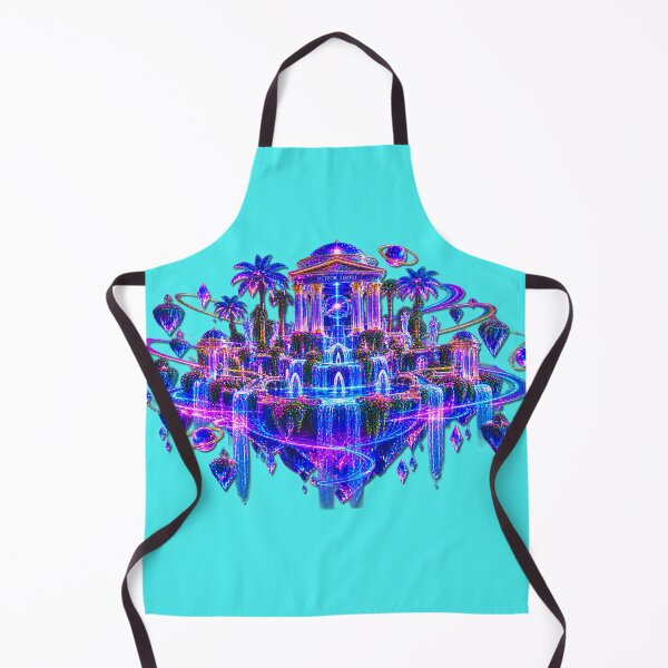 Item preview, Vaporwave Neon Cyber Oasis - Floating Antiquity Temple designed and sold by A E S T H E T A T A G.