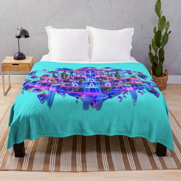 Item preview, Vaporwave Neon Cyber Oasis - Floating Antiquity Temple designed and sold by A E S T H E T A T A G.