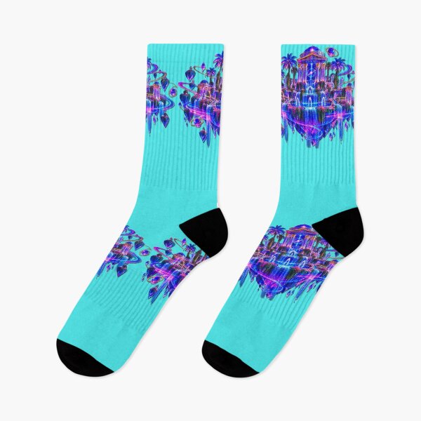 Item preview, Vaporwave Neon Cyber Oasis - Floating Antiquity Temple  designed and sold by A E S T H E T A T A G.
