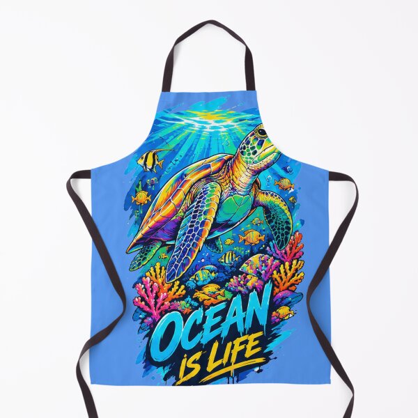 Item preview, Ocean Is Life Colorful Sea Turtle Underwater designed and sold by CecilRowell.