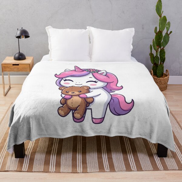 Item preview, Cute Unicorn Hugging Teddy Bear designed and sold by Ella_Sketch.