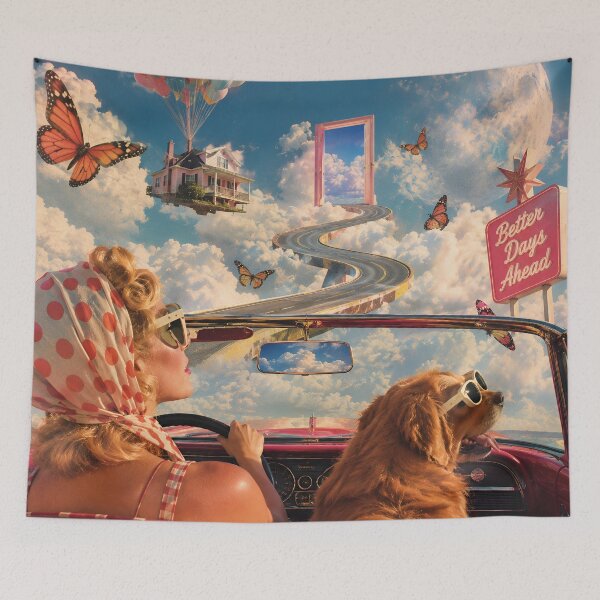 Item preview, Surreal Dream Road Trip Vintage Retro designed and sold by BloomOfDesign.