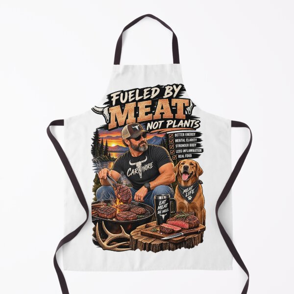 Item preview, FUELED BY MEAT NOT PLANTS designed and sold by CarnivoreGifts.