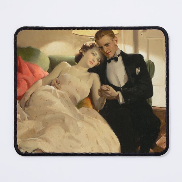 Item preview, Romantic Couple Wall Art, Romantic Interlude by Charles Edward Chambers, Vintage Romance Painting designed and sold by RickE.