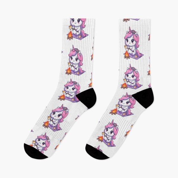 Item preview, Cute Unicorn Roasting Marshmallows Campfire designed and sold by Ella_Sketch.