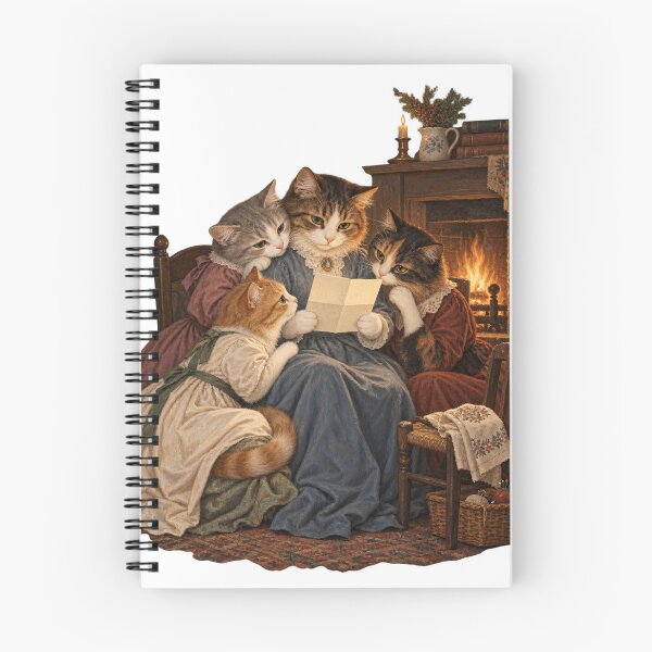 Item preview, Four Sister Cats Sharing a Letter designed and sold by Ocelot-T.