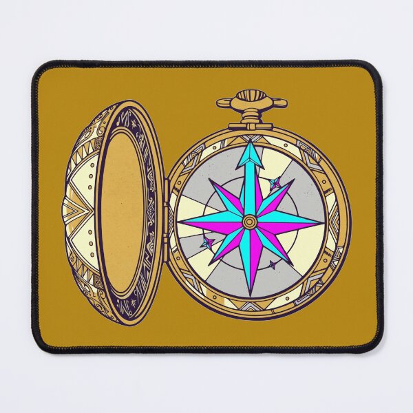 Item preview, Synthwave Neon Pocket Compass designed and sold by KungPowUnicorn.