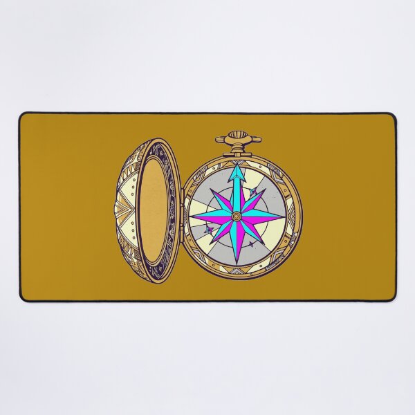 Item preview, Synthwave Neon Pocket Compass designed and sold by KungPowUnicorn.