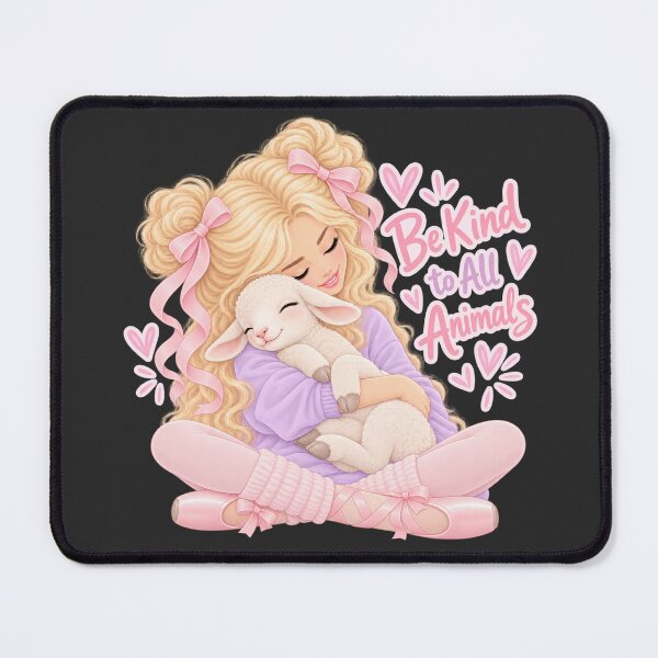 Item preview, Ballerina hugging a cute lamb designed and sold by Danielle Official.