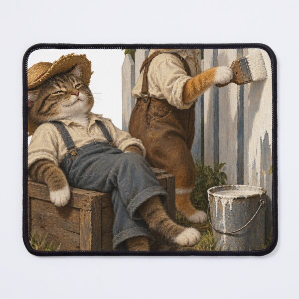 Item preview, Clever Tabby and the Whitewashed Fence designed and sold by Ocelot-T.