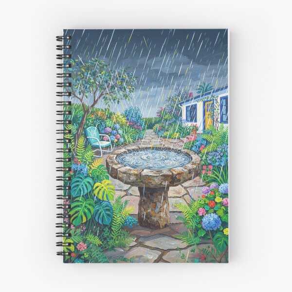 Item preview, Pouring Rain Falling Into Bird Bath Pop Art designed and sold by Home Decor Art.