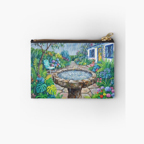 Item preview, Pouring Rain Falling Into Bird Bath Pop Art designed and sold by Home Decor Art.