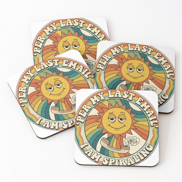 Item preview, Per My Last Email I Am Dying Inside Retro 70s Sun Sticker designed and sold by Mandatory.