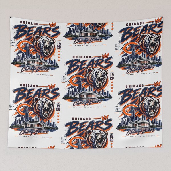 Item preview, Chicago Bears Football Tradition Bear Skyline Game Day designed and sold by RDGNR.