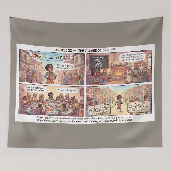 Item preview, Dignified community: Strong together through social security designed and sold by Mianku | Für das Leben.