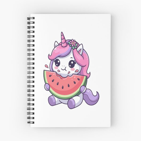 Item preview, Cute Unicorn Eating Watermelon Slice designed and sold by Ella_Sketch.