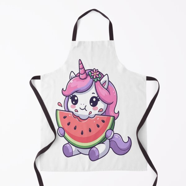 Item preview, Cute Unicorn Eating Watermelon Slice designed and sold by Ella_Sketch.