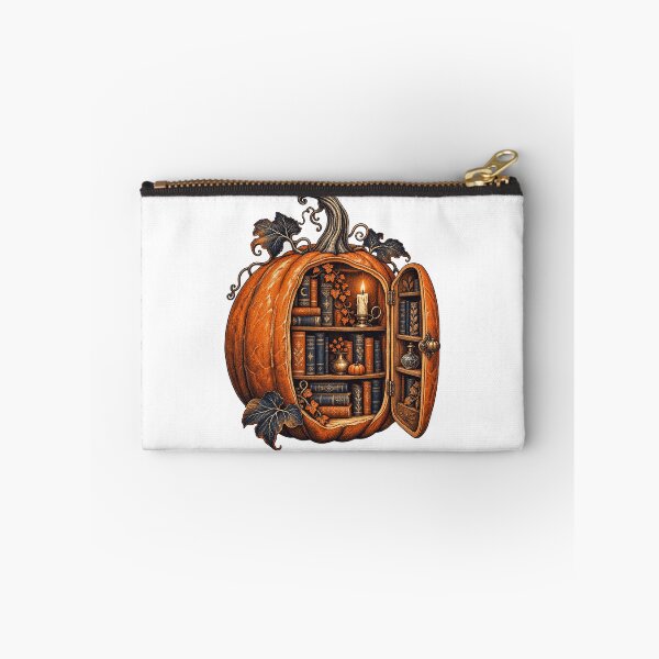 Item preview, Pumpkin Spellbook Library Halloween Book Lover Art designed and sold by TeNovaStudio.