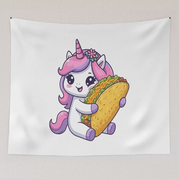 Item preview, Cute Unicorn Eating Big Taco designed and sold by Ella_Sketch.
