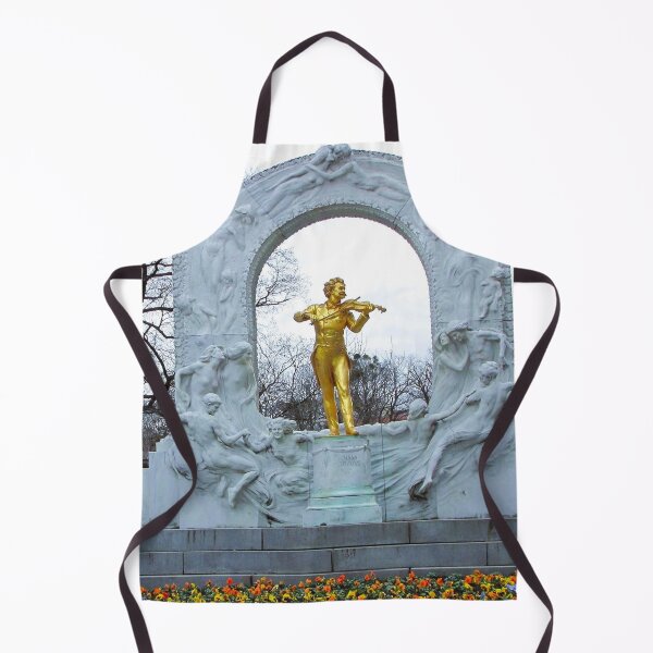 Item preview, The Blue Danube, golden Johann Strauss Monument sculpture, Vienna’s Stadtpark color portrait print photograph designed and sold by Jéanpaul Ferro.