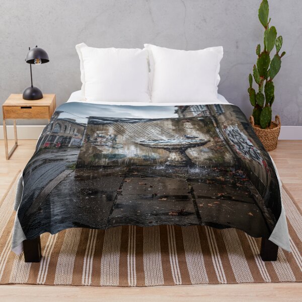Item preview, Gritty Urban Bird Bath Street Mural designed and sold by Home Decor Art.