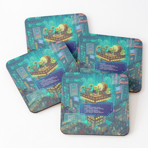 Item preview, Cyberpunk Taiko Frog Festival designed and sold by glossy-frogs.