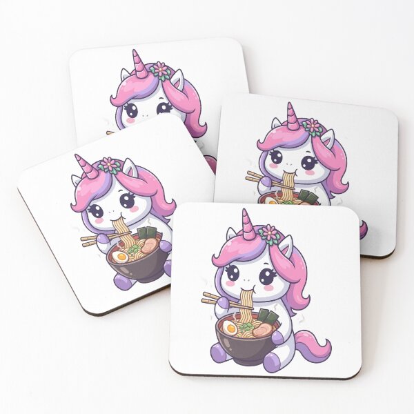 Item preview, Cute Unicorn Eating Ramen Bowl designed and sold by Ella_Sketch.