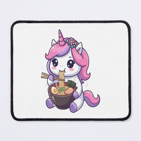 Item preview, Cute Unicorn Eating Ramen Bowl designed and sold by Ella_Sketch.
