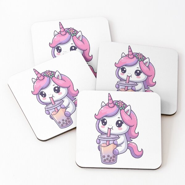 Item preview, Cute Unicorn Drinking Boba Tea designed and sold by Ella_Sketch.