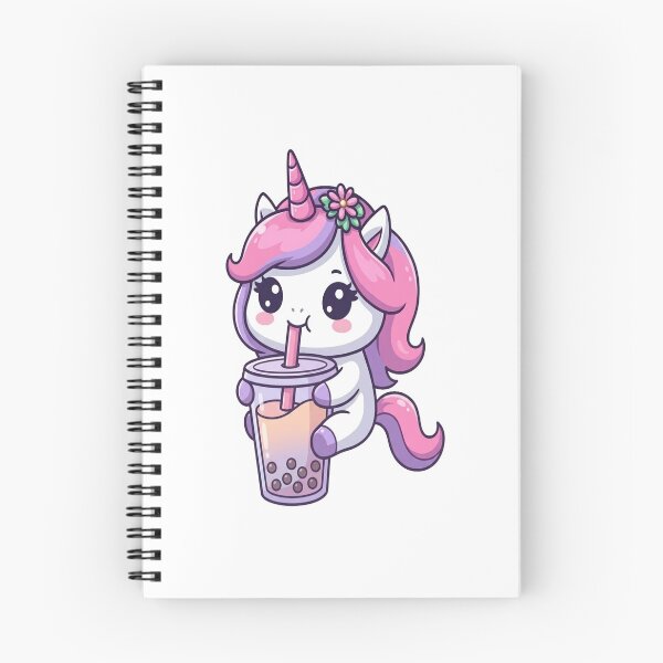 Item preview, Cute Unicorn Drinking Boba Tea designed and sold by Ella_Sketch.