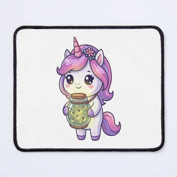 Item preview, Cute Unicorn Holding Fireflies Glass Jar designed and sold by Ella_Sketch.