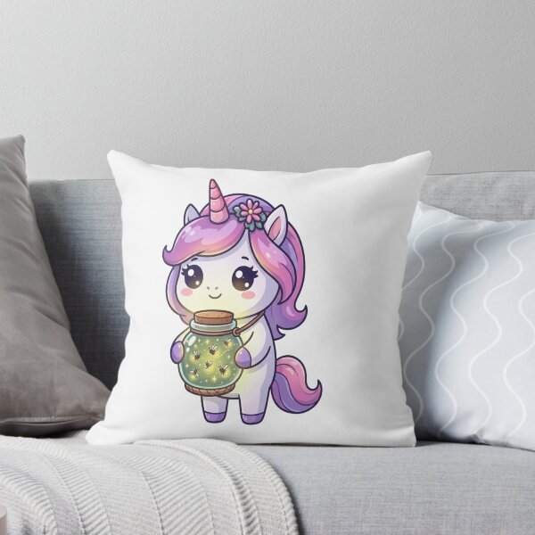 Item preview, Cute Unicorn Holding Fireflies Glass Jar designed and sold by Ella_Sketch.