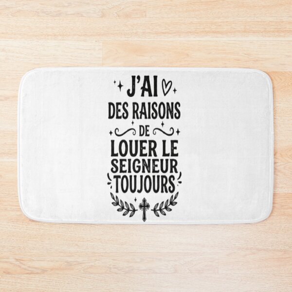Item preview, Design T-Shirt Chrétien / T-Shirt Graphic | "J'ai des raisons de louer le Seigneur" | Typographie Élégante pour Impression designed and sold by SuperChristTees.