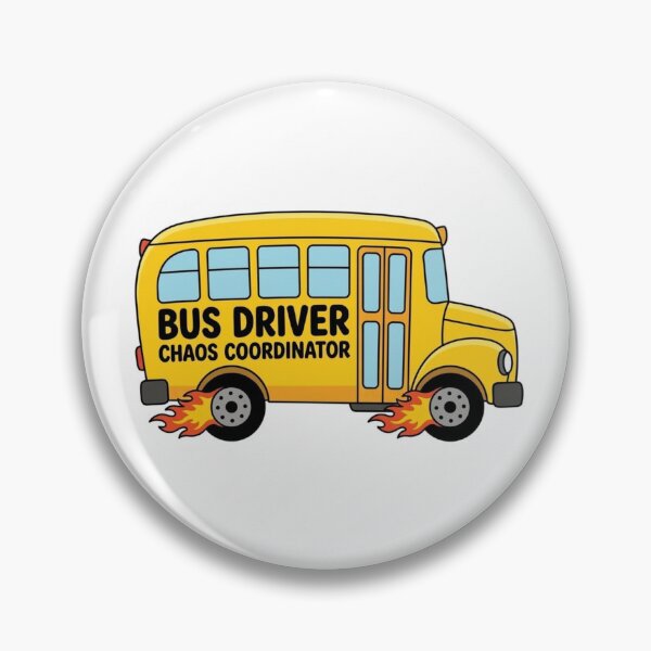 Item preview, Bus Driver Chaos Coordinator Flaming School Bus designed and sold by luxury-style.