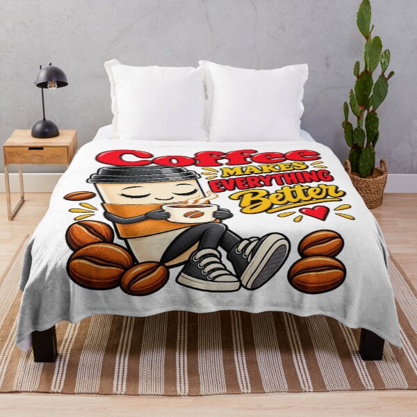 Item preview, Coffee Makes Everything Better – Cute Coffee Cup Character Lover Gift designed and sold by HSE1.