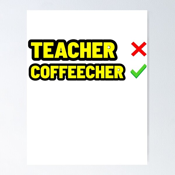 Item preview, This Teacher Runs on Coffee – Funny Teacher Coffee Quote designed and sold by JeraiffsonCorner .